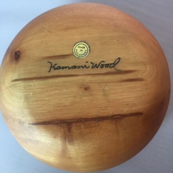 Kamani Wood Bowl Hand Carved Made in Philippines 5 - Picture 3 of 5